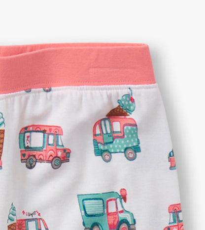 Girls Ice Cream Trucks Bamboo Short Pajama Set