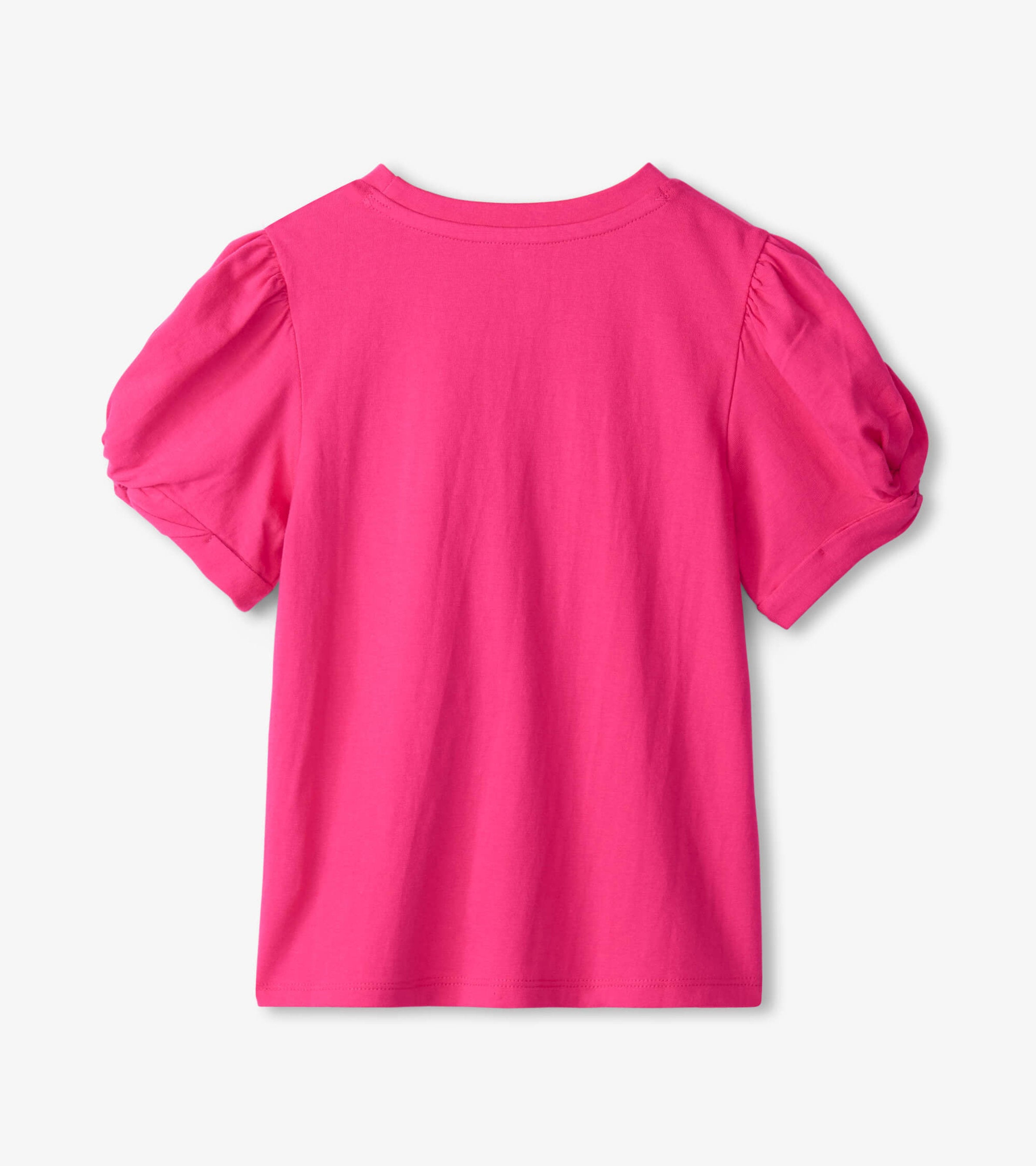 Girls Pink Twisted Sleeve Tee