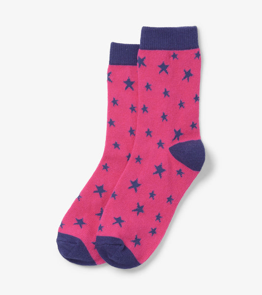 Kids Glitter Stars Crew Socks