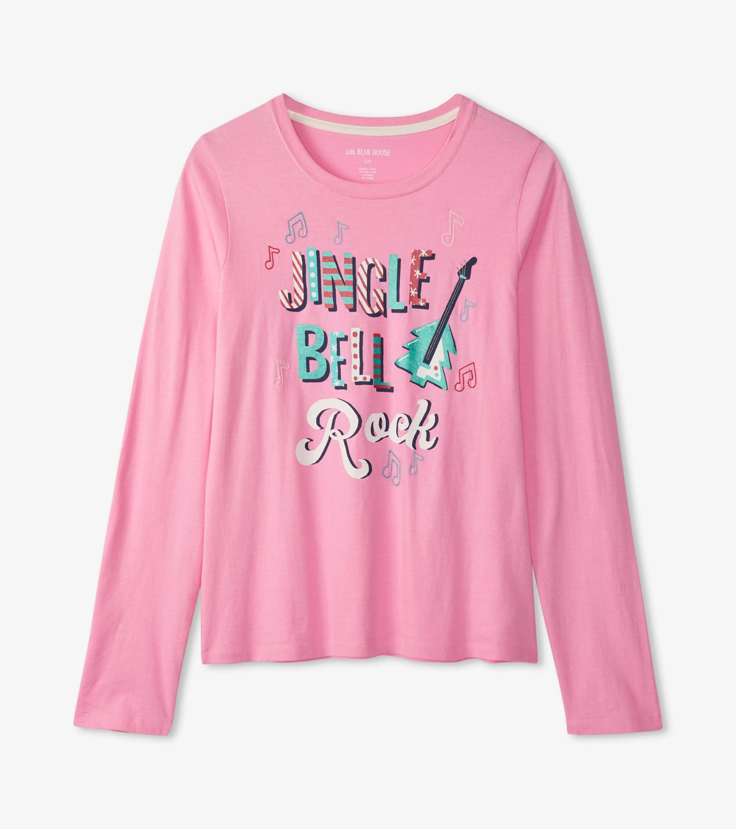 Rockin Holidays Women's Long Sleeve Pajama Tee