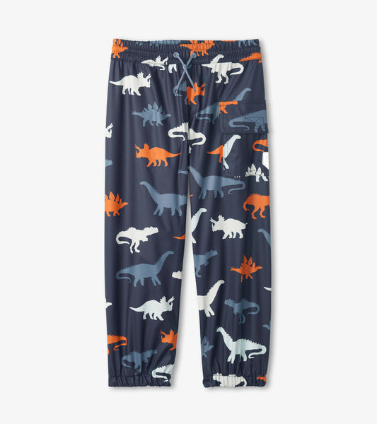 Dinosaur Silhouettes Colour Changing Kids Rain Pants