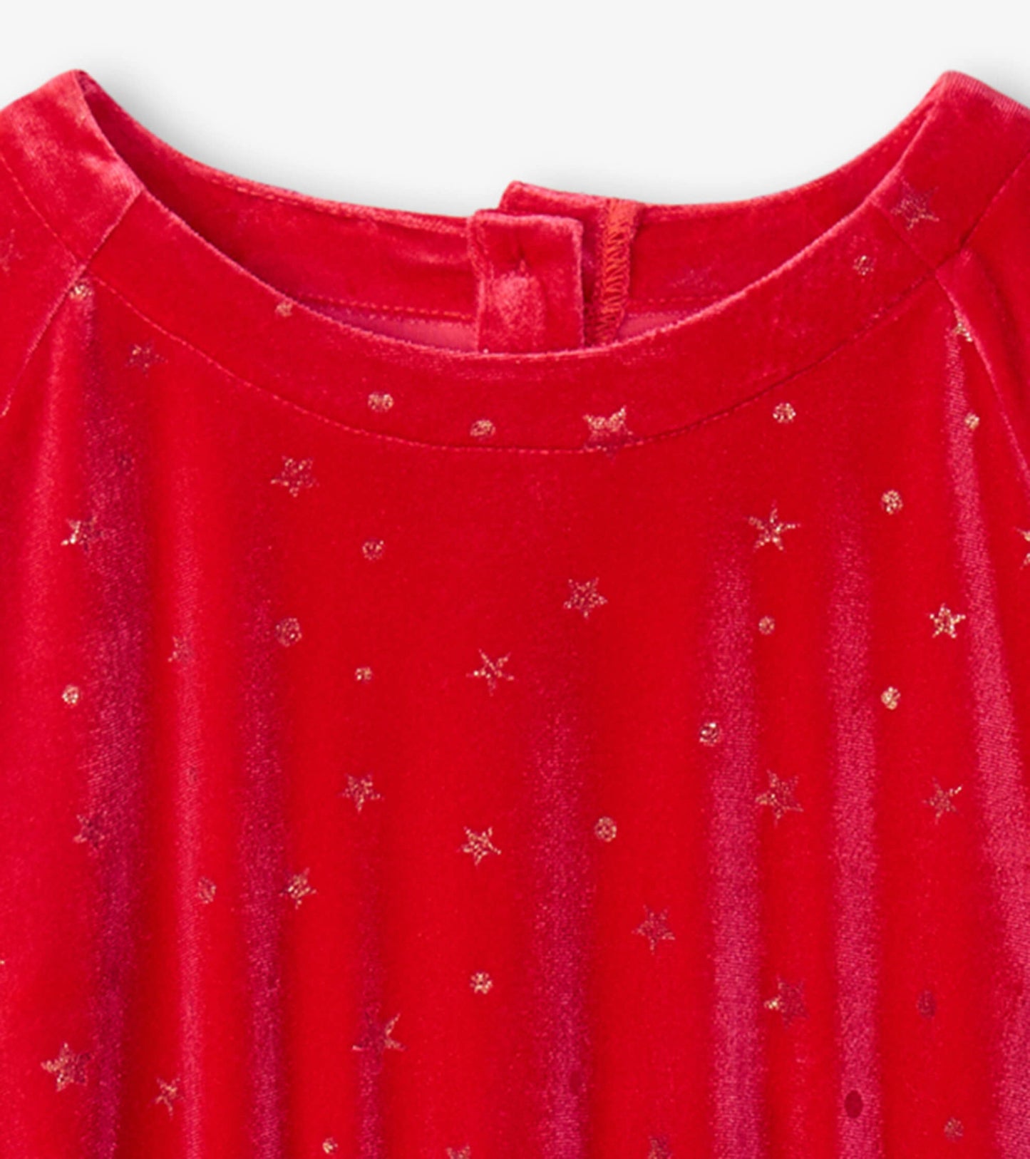 Girls Holiday Stars Crushed Velour Dress