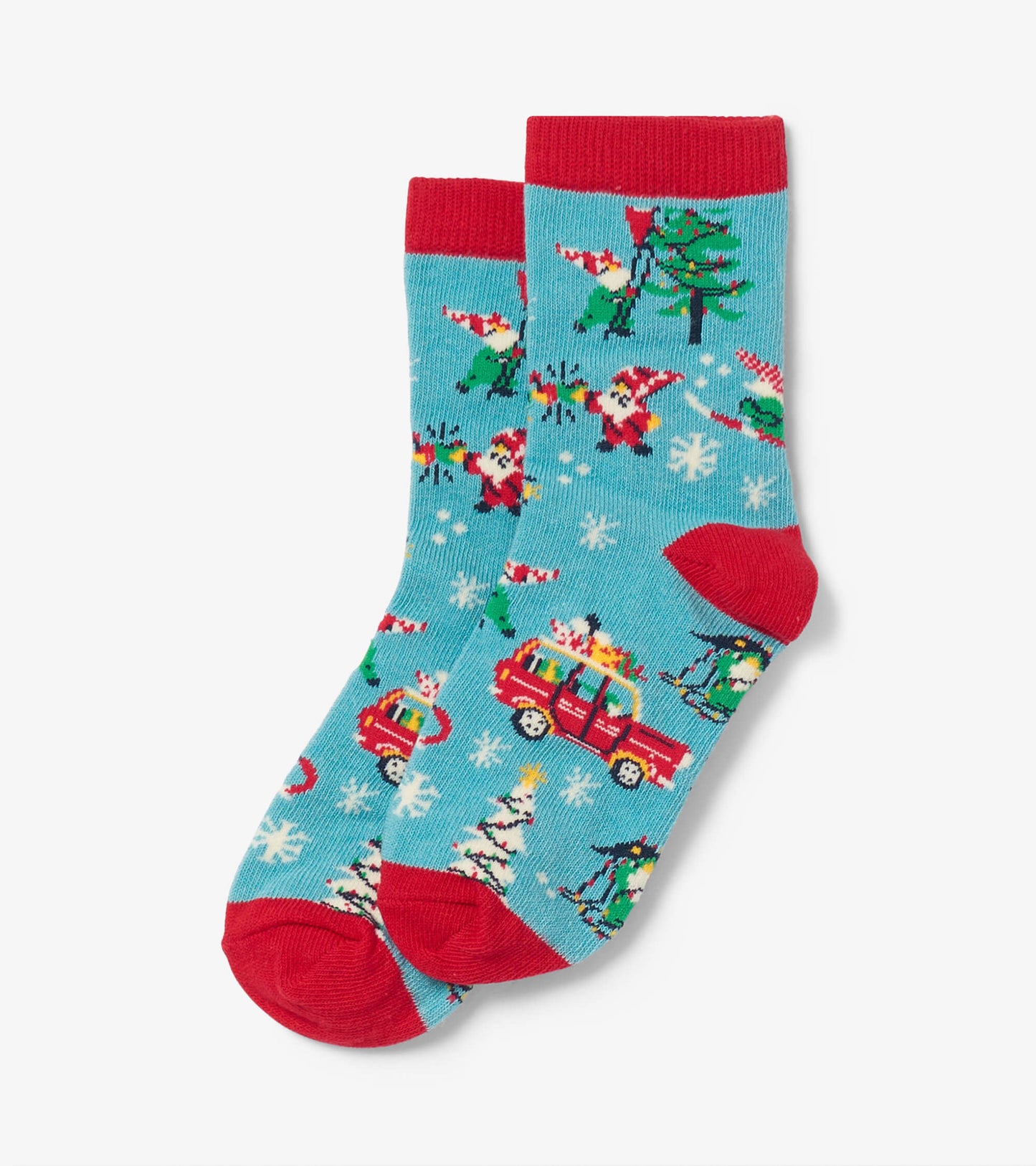 Gnome For The Holidays Kids Crew Socks