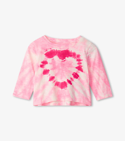 Tie Dye Heart Long Sleeve Baby Tee