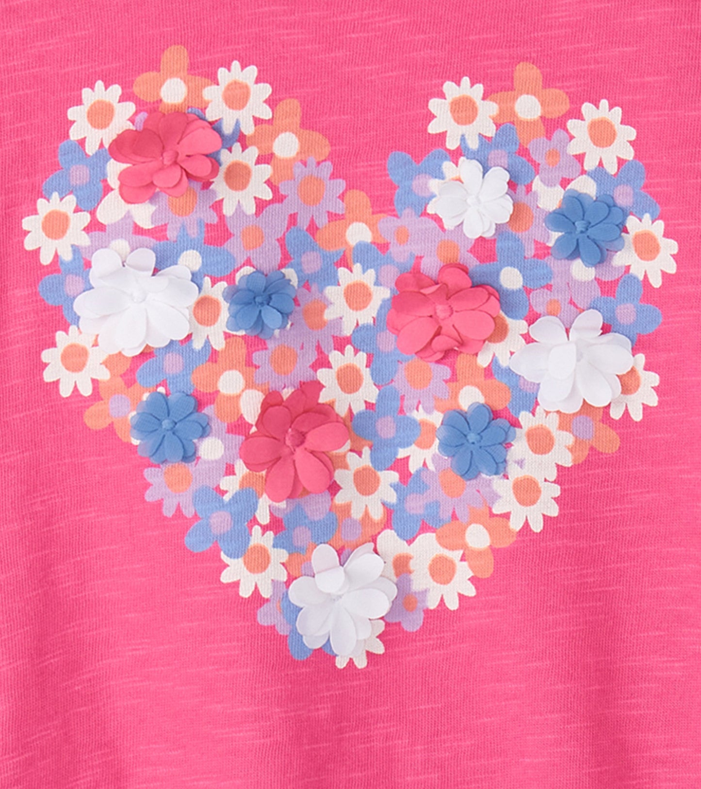 Girls Chiffon Heart Tie Front T-Shirt