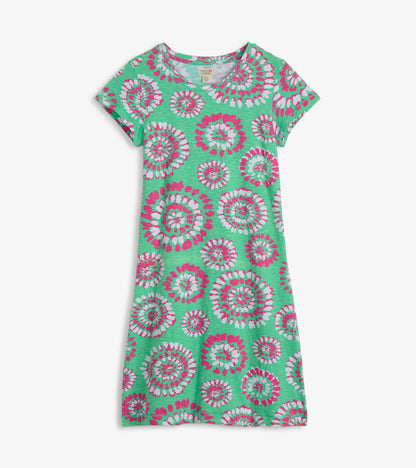 Women's Mandala Crew Neck T-Shirt Dress