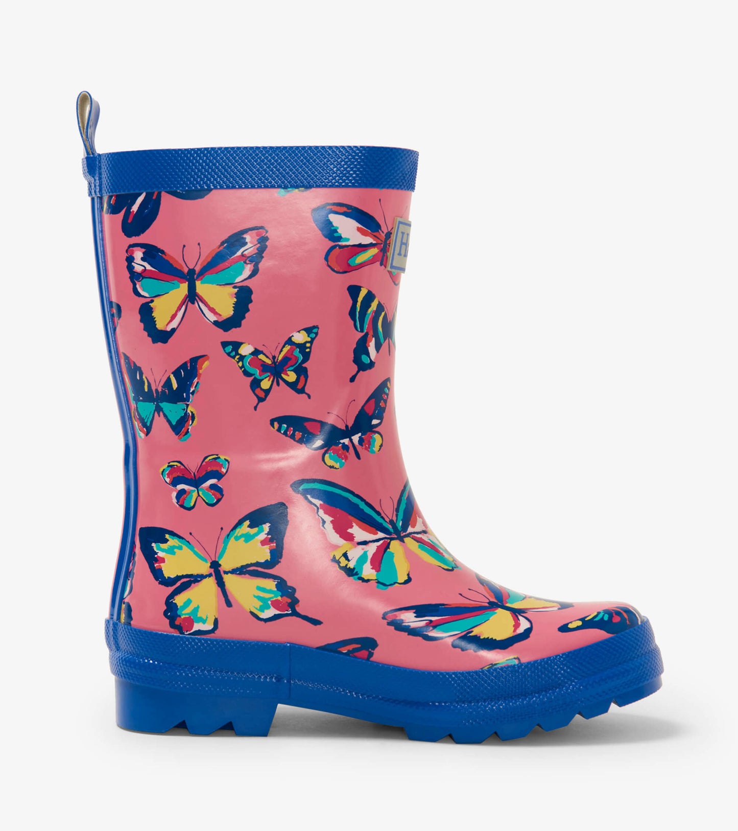 Vibrant Butterflies Shiny Rain Boots