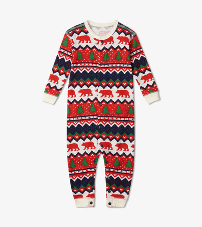 Baby Fair Isle Bear Union Suit