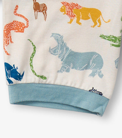 Boys Scratchy Safari Bamboo Short Pajama Set