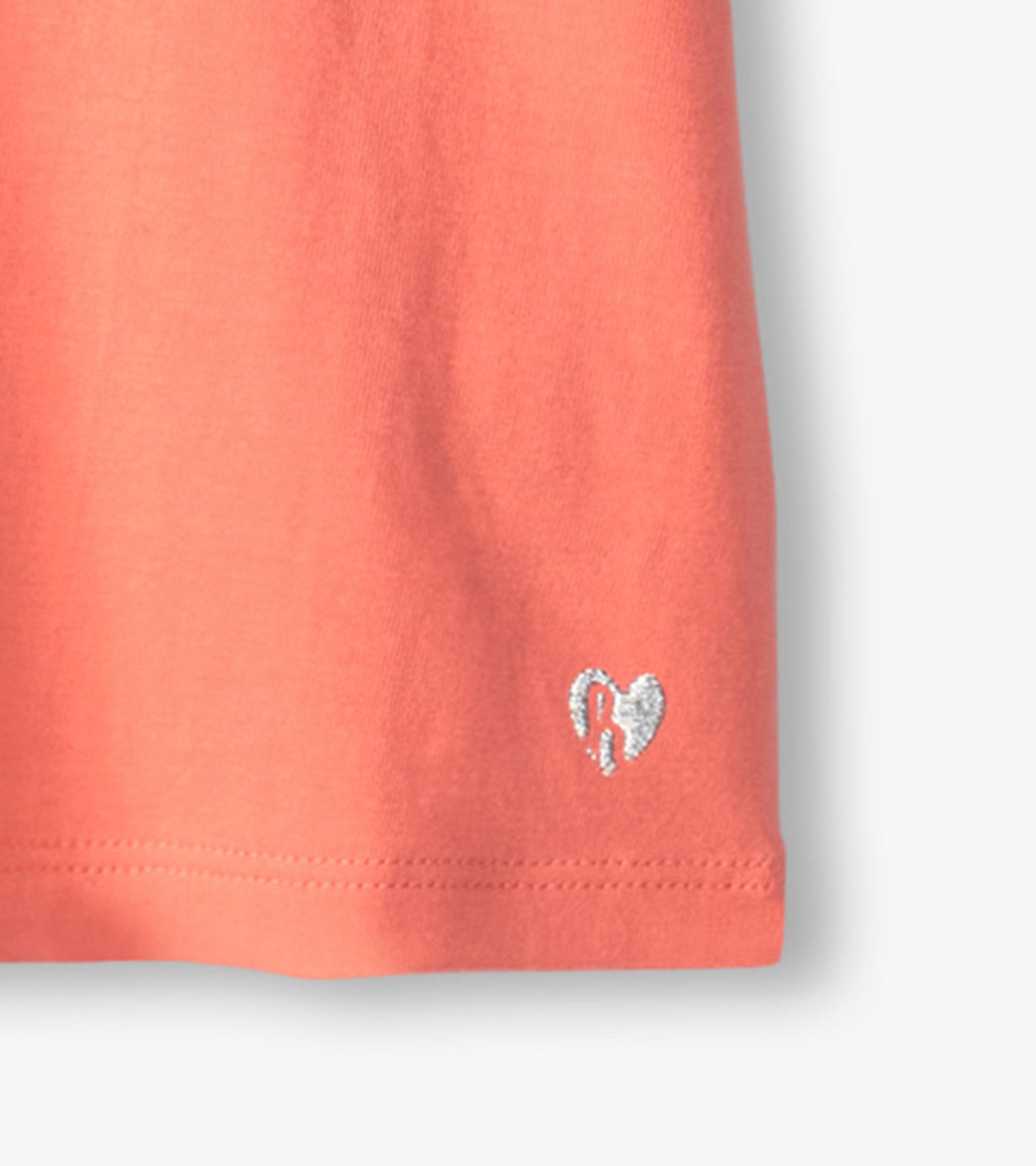 Girls Coral Twisted Sleeve Tee