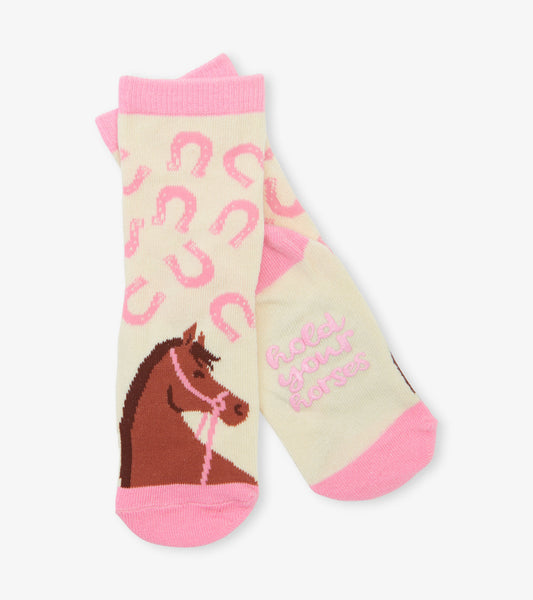 Hold Your Horses Kids Animal Face Socks