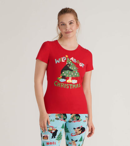 Wild About Christmas Women's Pajama Tee