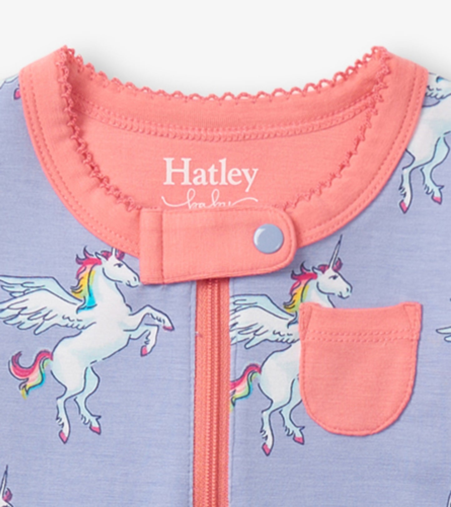 Baby Girls Rainbow Unicorn Footed Sleeper