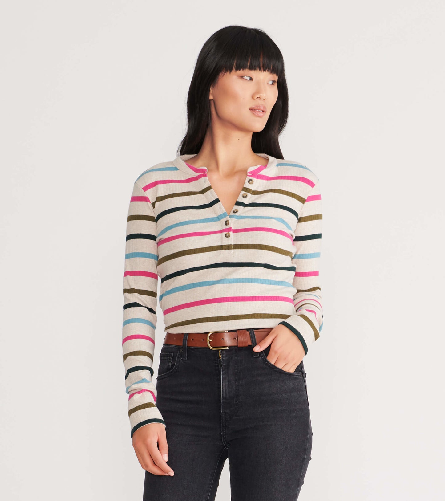 Forest Stripes Women's Heritage Henley