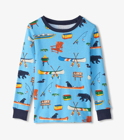 Blue On The Lake Kids Pajama Set