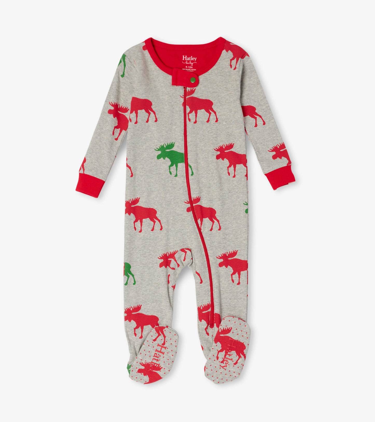 Holiday Moose Organic Cotton Footed Sleeper