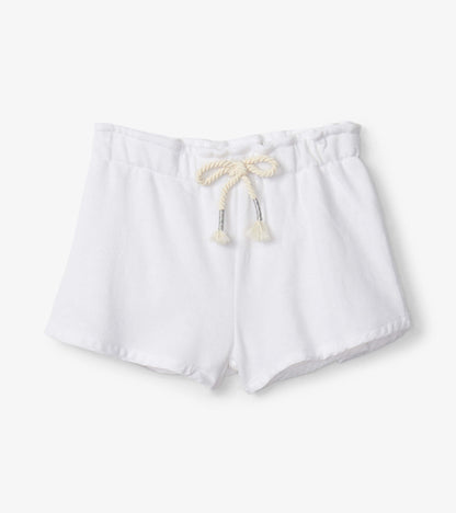 Girls White Adventure Shorts