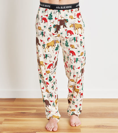 Woodland Winter Men's Jersey Pajama Pants