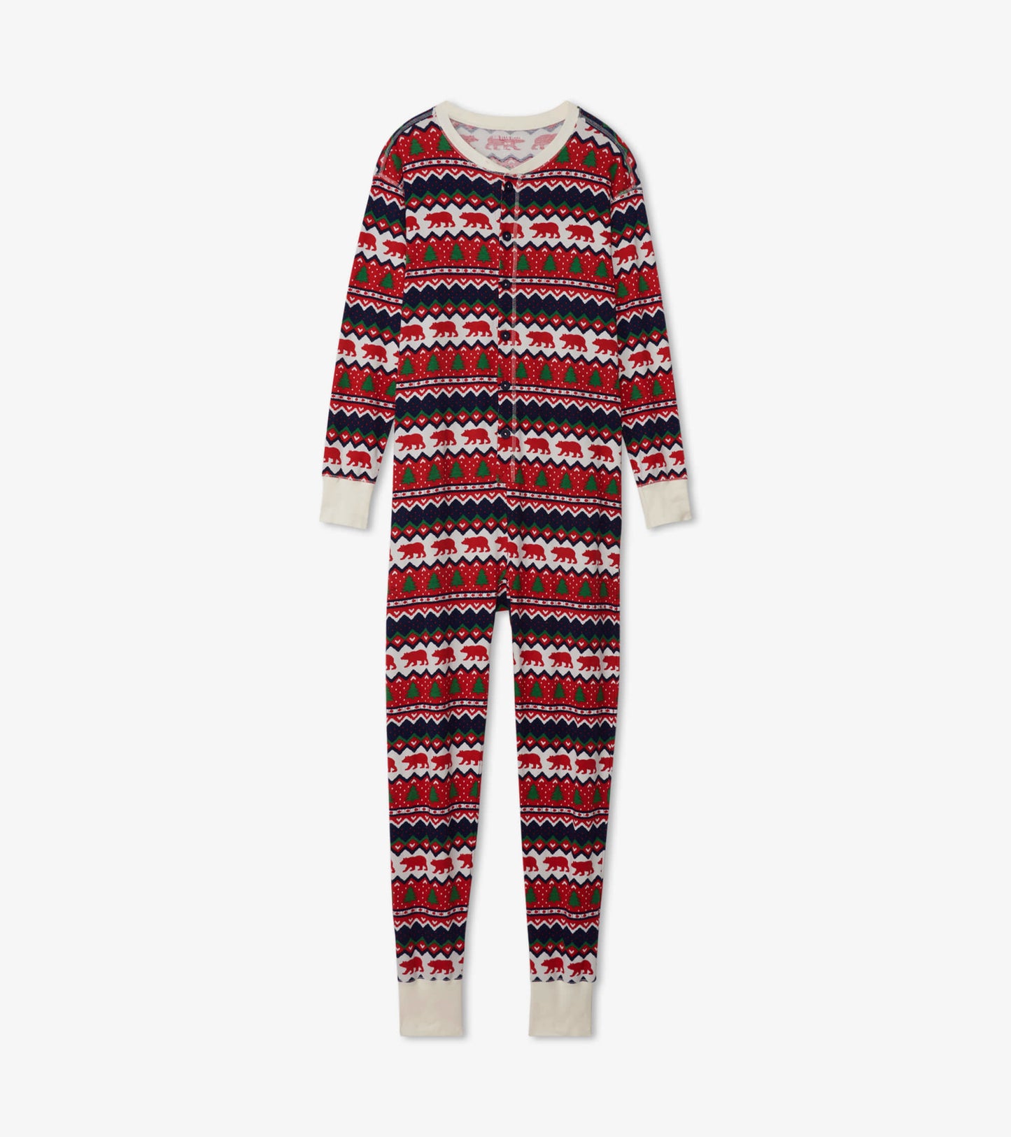 Adult Fair Isle Bear Onesie