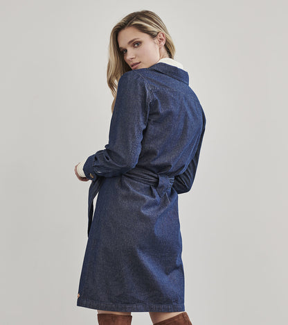 Denim Shirt Dress - Dark Wash