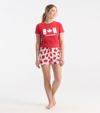 Canada Womens Sleep Shorts