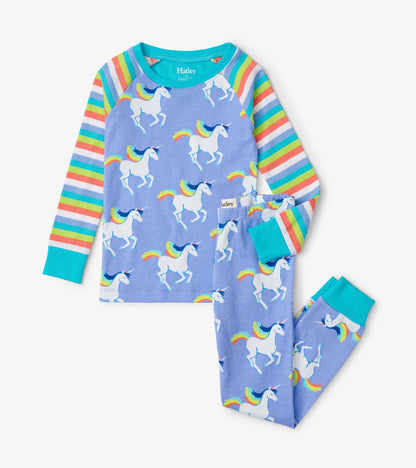 Galloping Unicorn  Raglan Pajama Set