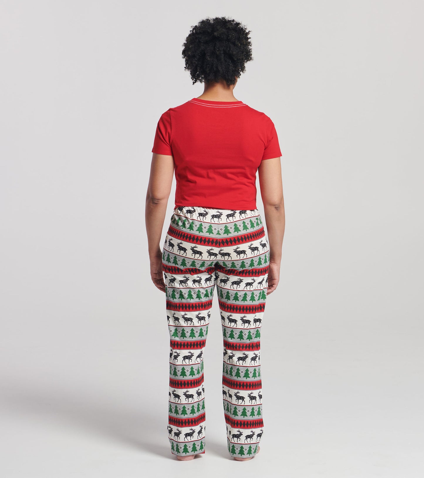 Women's Elk Fair Isle Jersey Pajama Pants