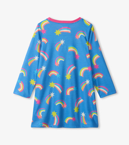 Shooting Stars Long Sleeve Girls Nightgown