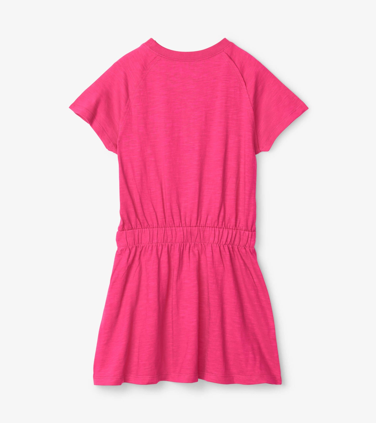 Fuschia Zebra Bow Front Cinched Waist Dress