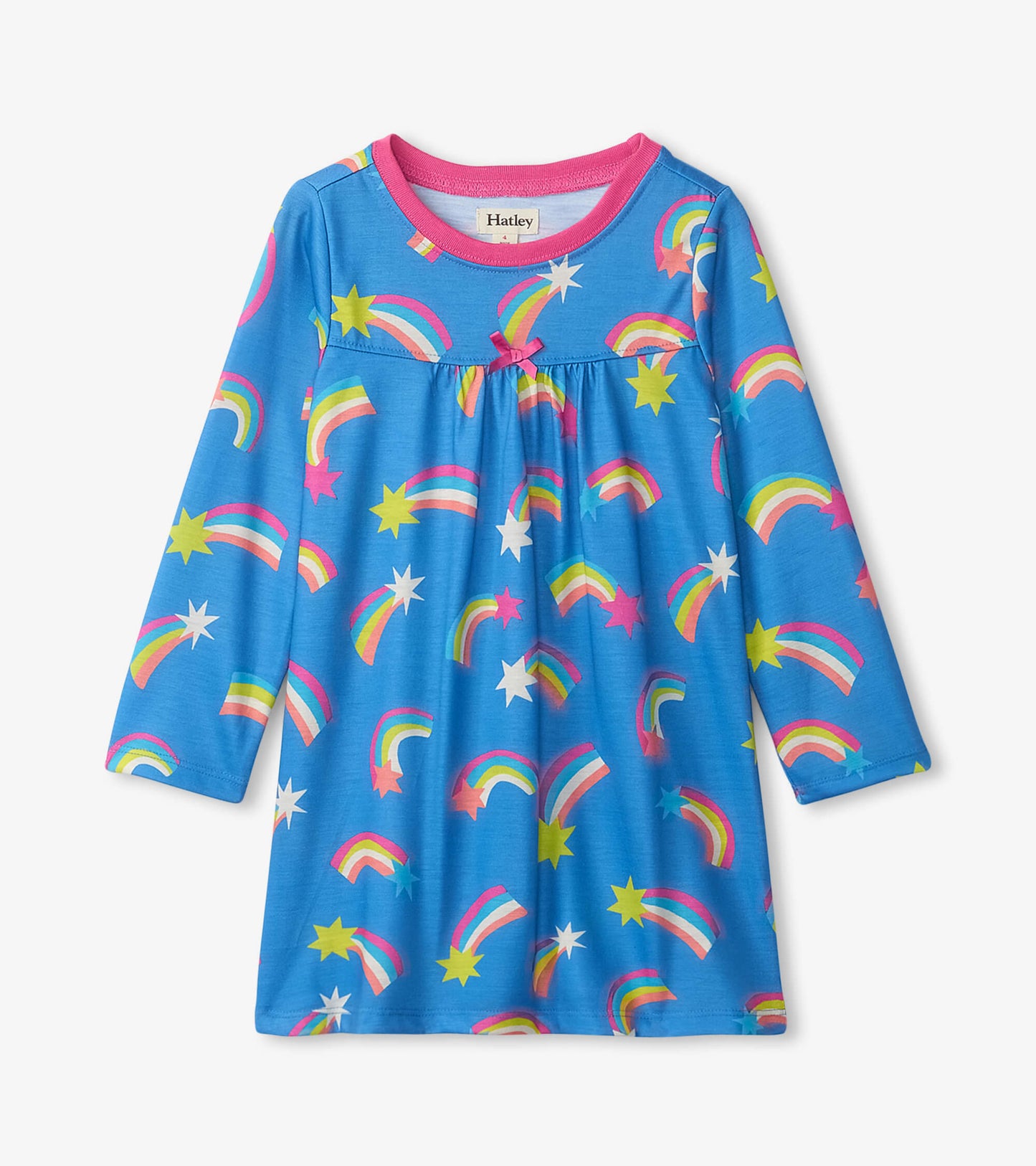 Shooting Stars Long Sleeve Girls Nightgown