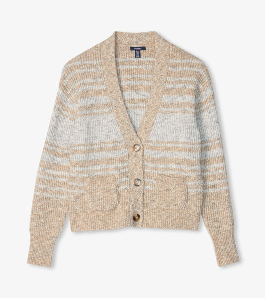 Sophia Button Cardigan - Taupe