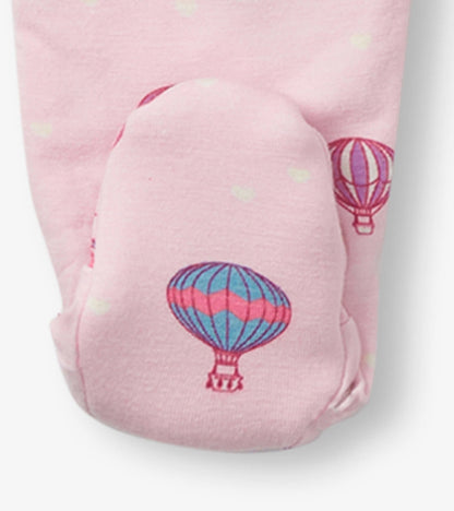 Hot Air Balloons Newborn Ruffle Footed Sleeper