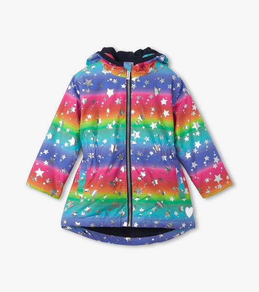 Gradient Rainbow Microfiber Rain Jacket