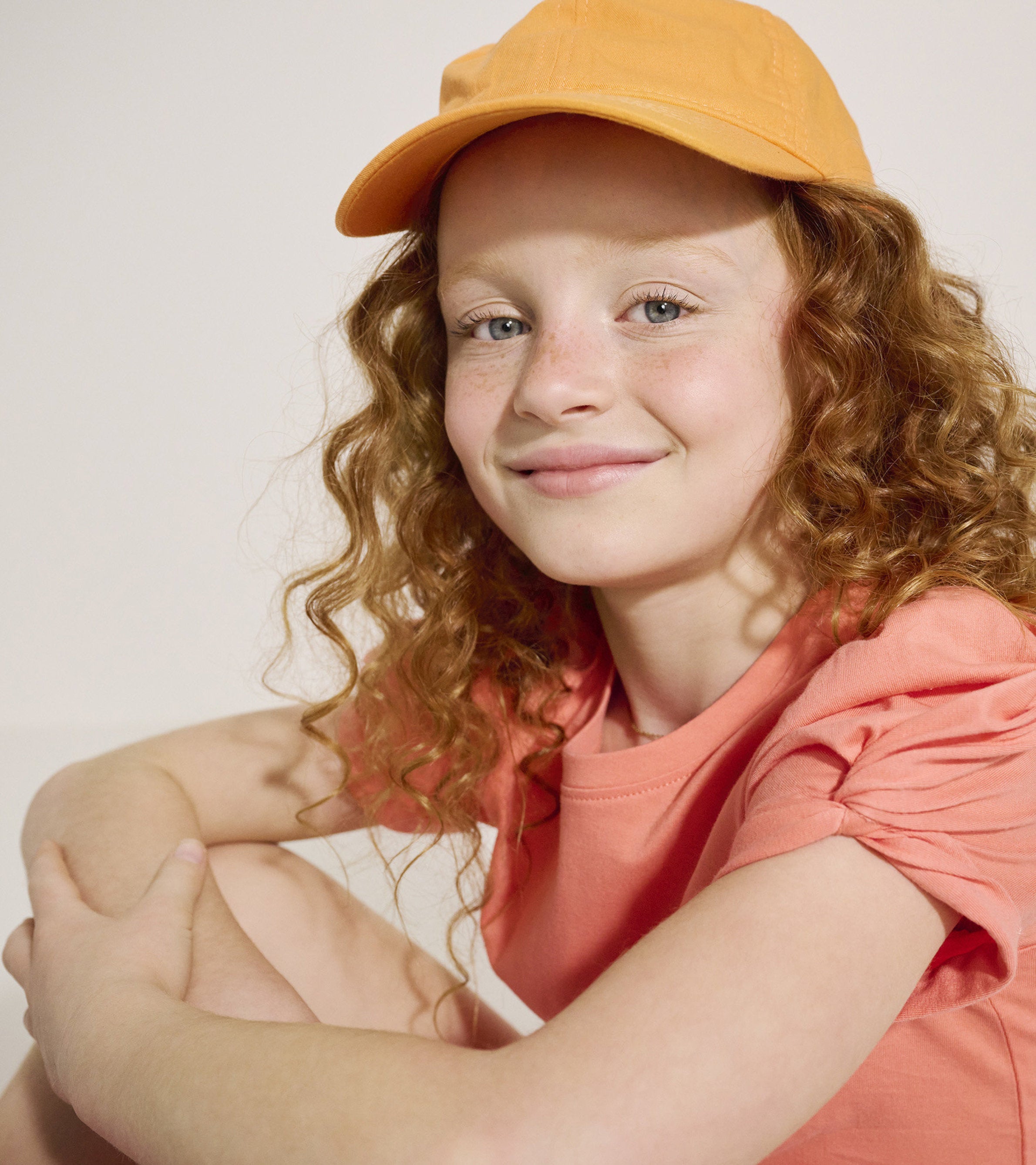 Girls Coral Twisted Sleeve Tee