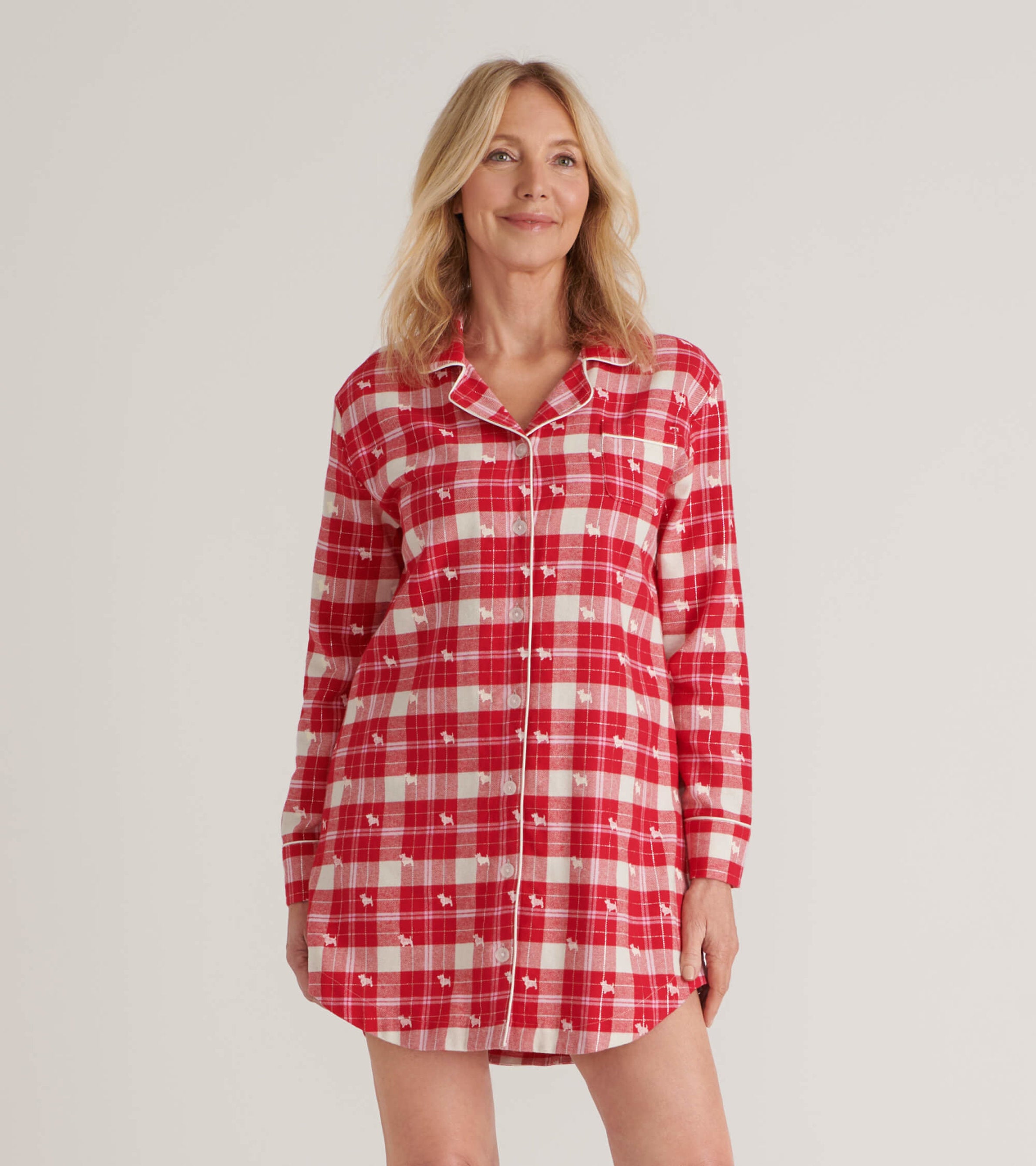 Womens flannel sleep shirt sale