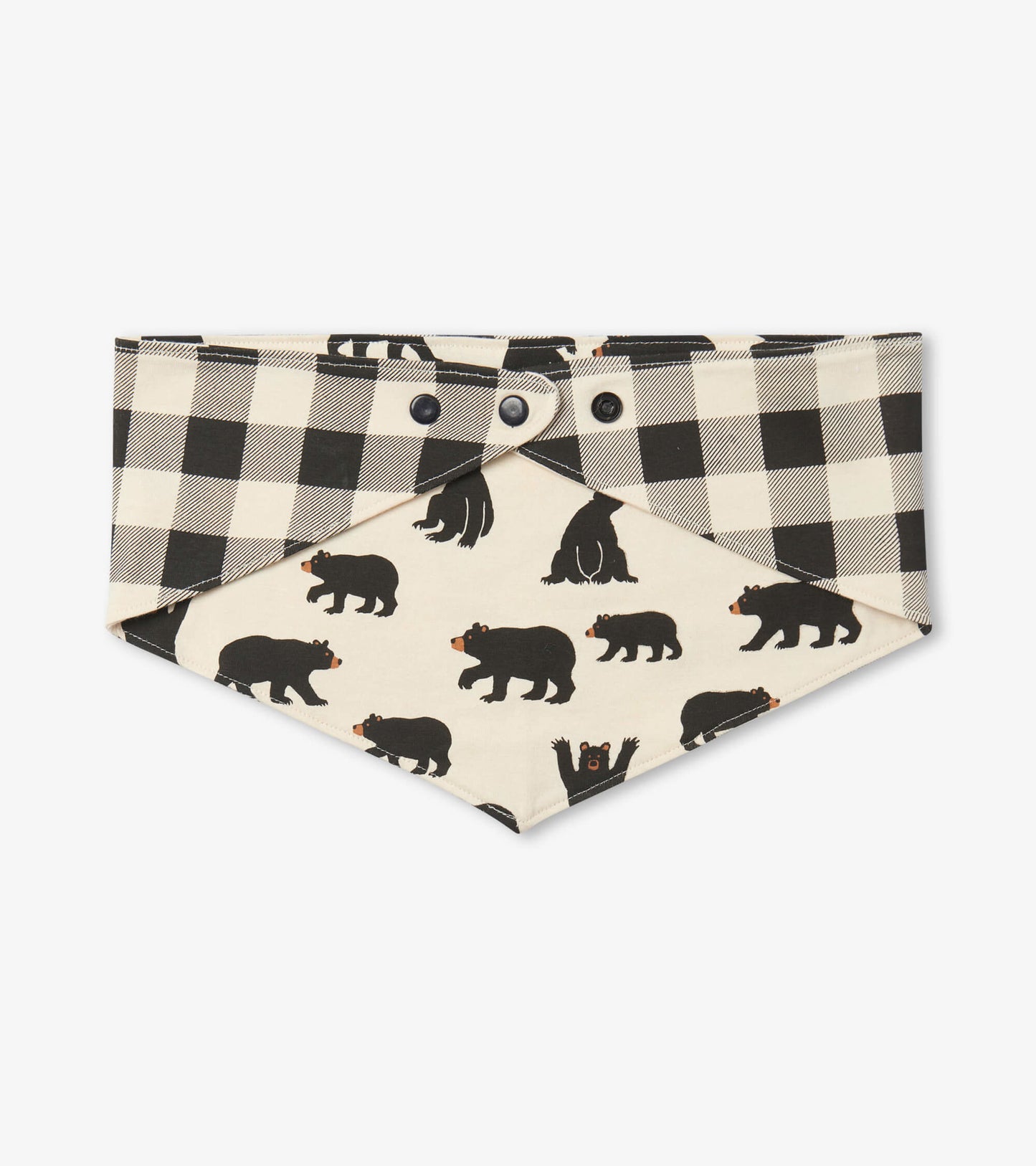 Black Bears Reversible Dog Bandana