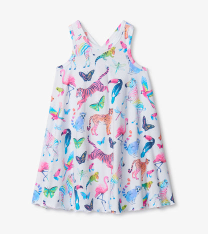 Watercolour Jungle Trapeze Dress