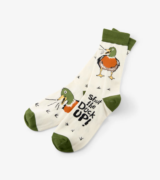 Shut the Duck up Men's Crew Socks