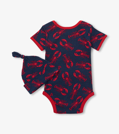 Lobster Baby Bodysuit & Hat