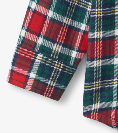 Boys Christmas Plaid Buttondown Shirt