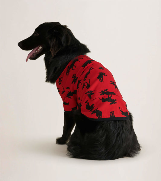 Moose On Red Dog Pajama