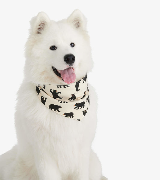 Black Bears Reversible Dog Bandana