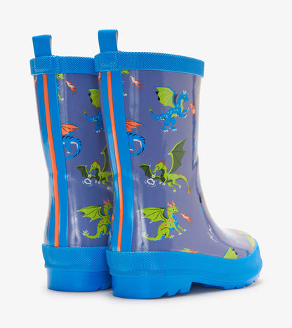 Dragon Realm Shiny Kids Rain Boots