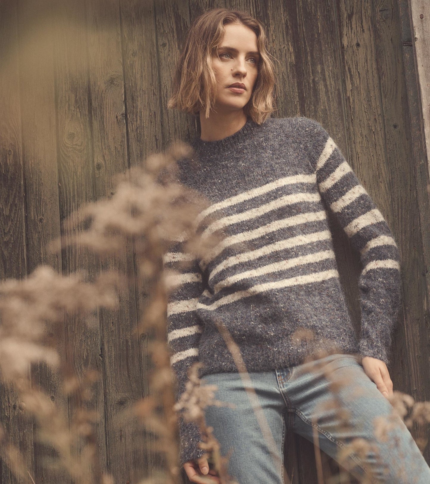 Everywhere Sweater - Navy Flex Stripes