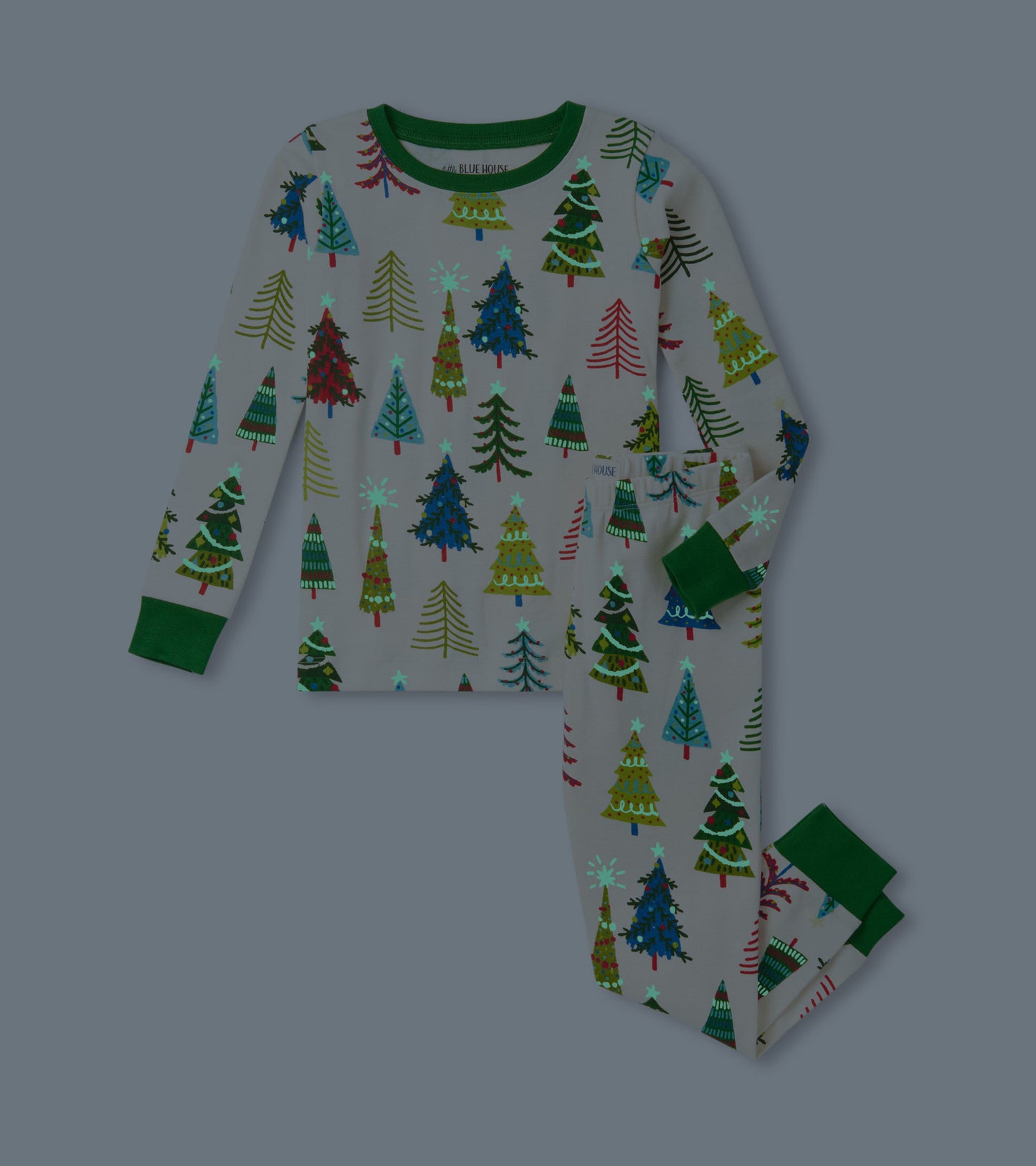 Kids Christmas Trees Pajama Set