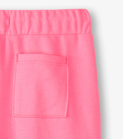 Girls Pink Neon Track Pants