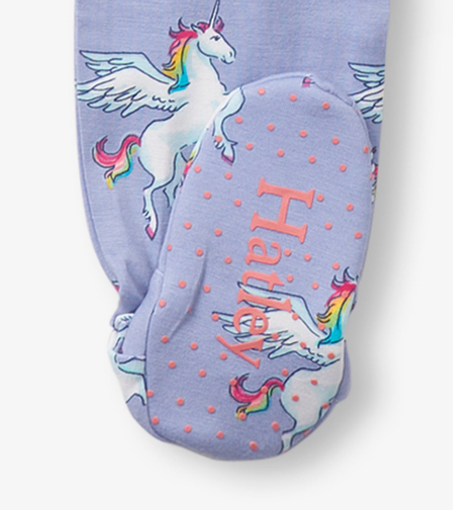 Baby Girls Rainbow Unicorn Footed Sleeper