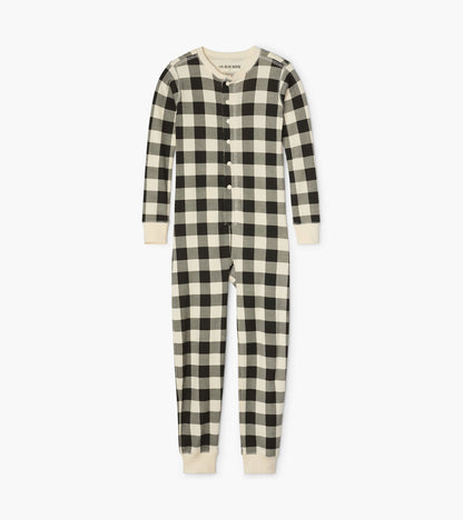 Cream Plaid Kids Onesie