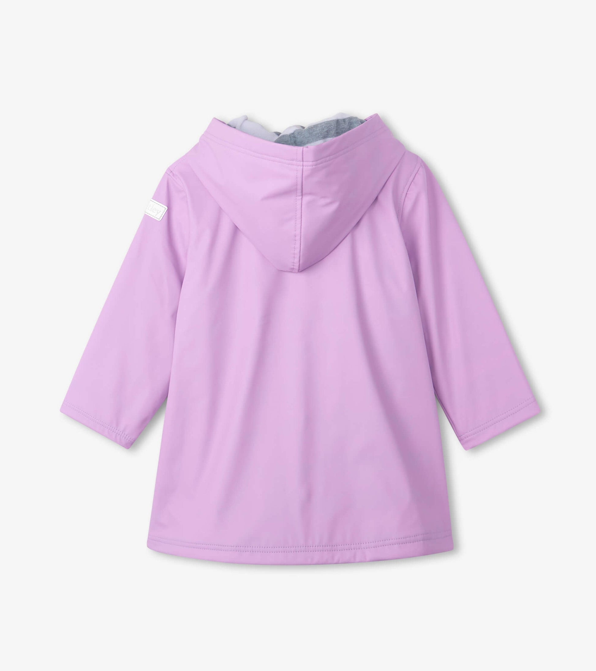 Girls Lilac Button-Up Raincoat - Main Image