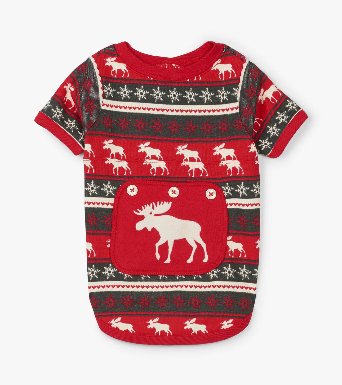 Fair Isle Moose Dog Pajama